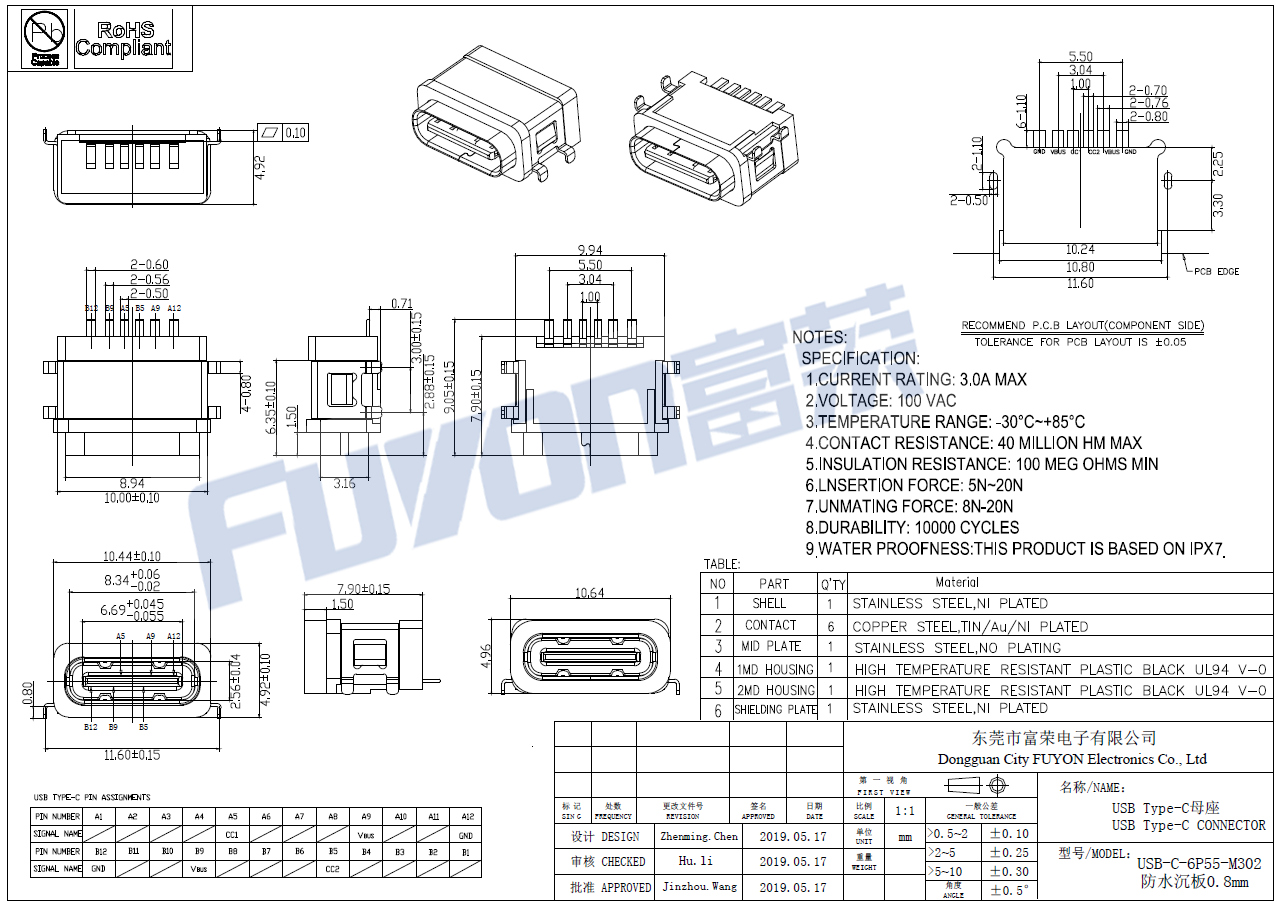 USB-C-6P55-M302