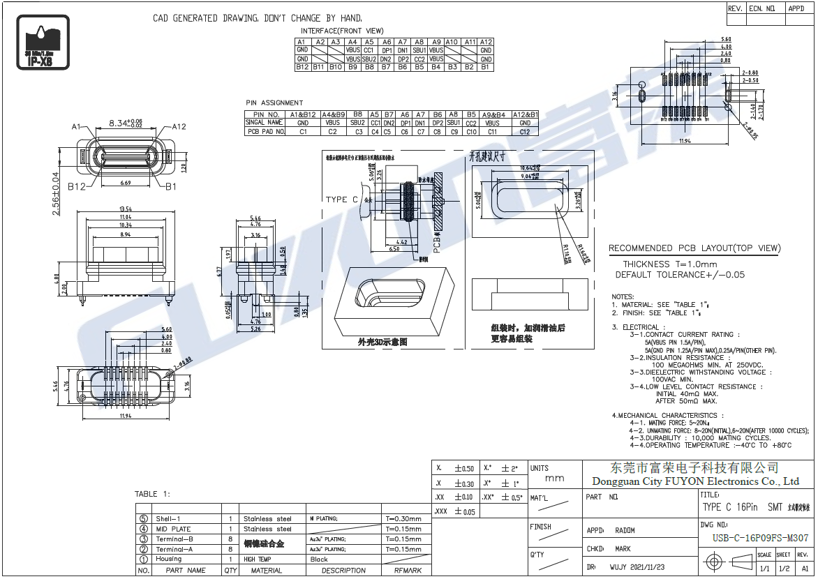 USB-C-16P09FS-M307