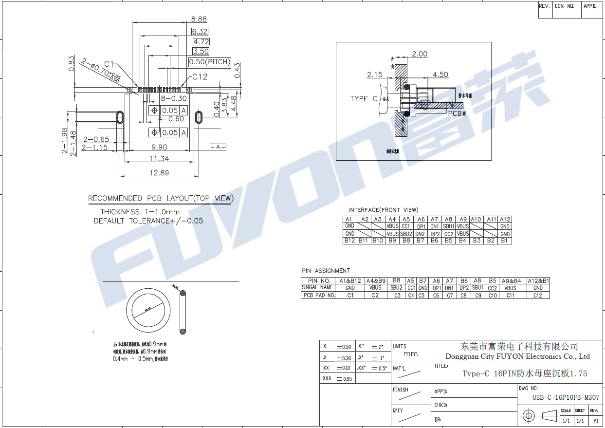 USB-C-16P10FS-M307