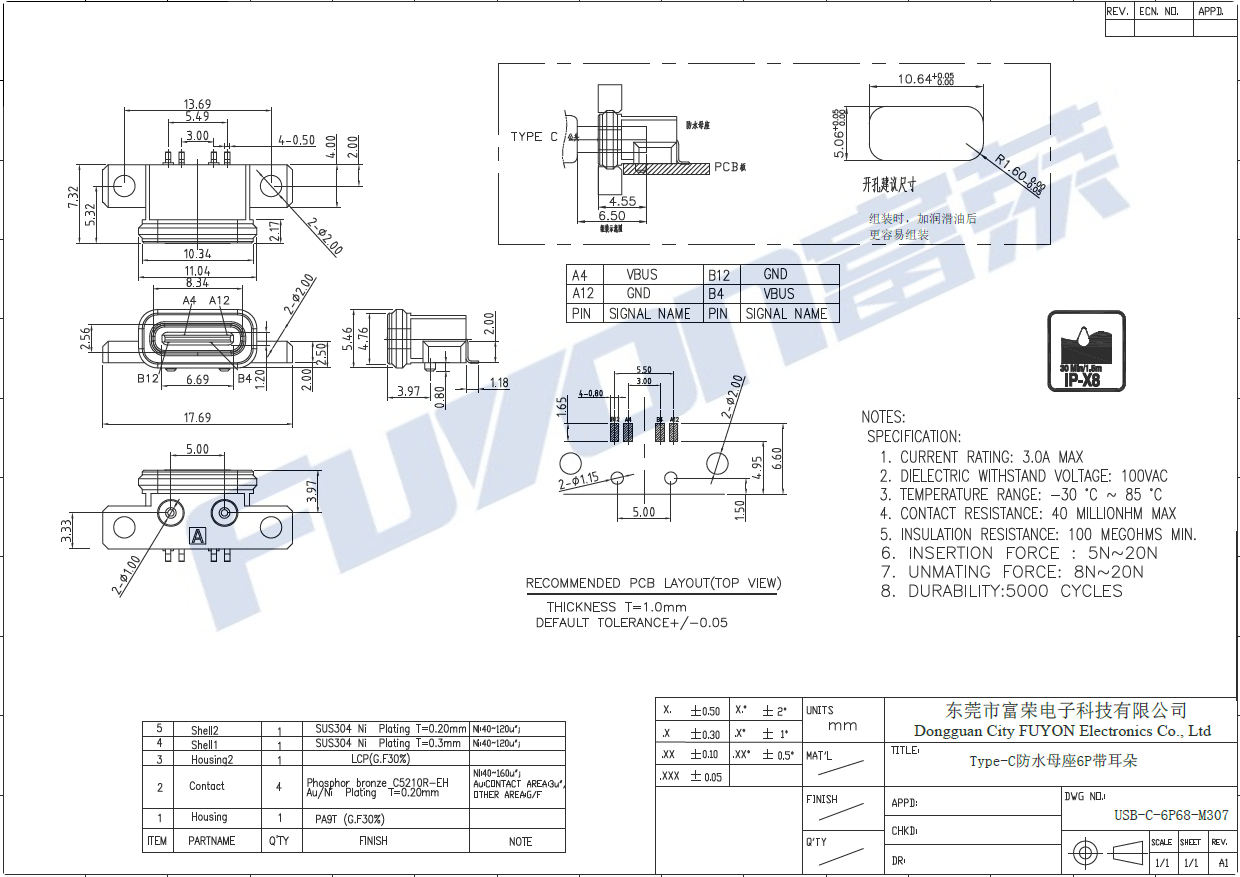 USB-C-6P68-M307