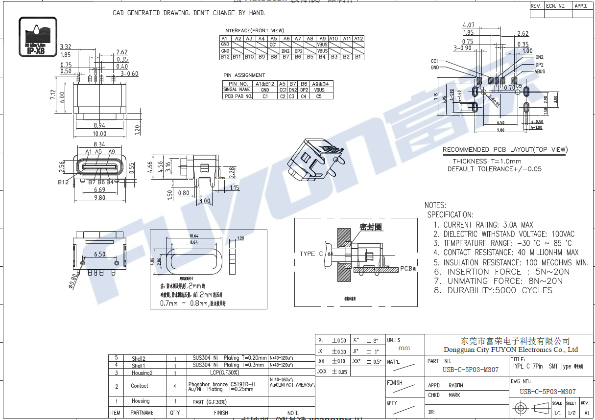 USB-C-5P03-M307