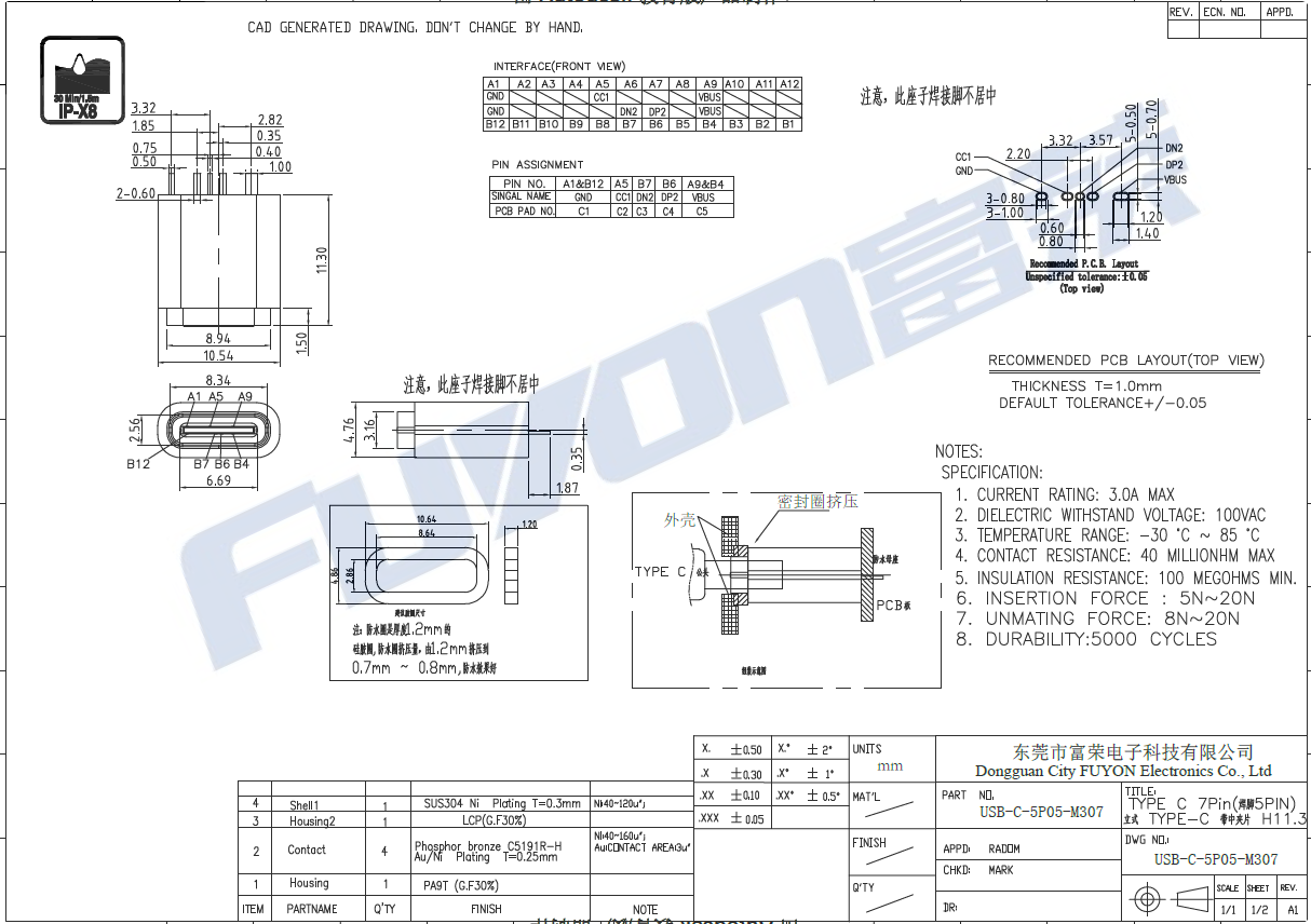 USB-C-5P05-M307