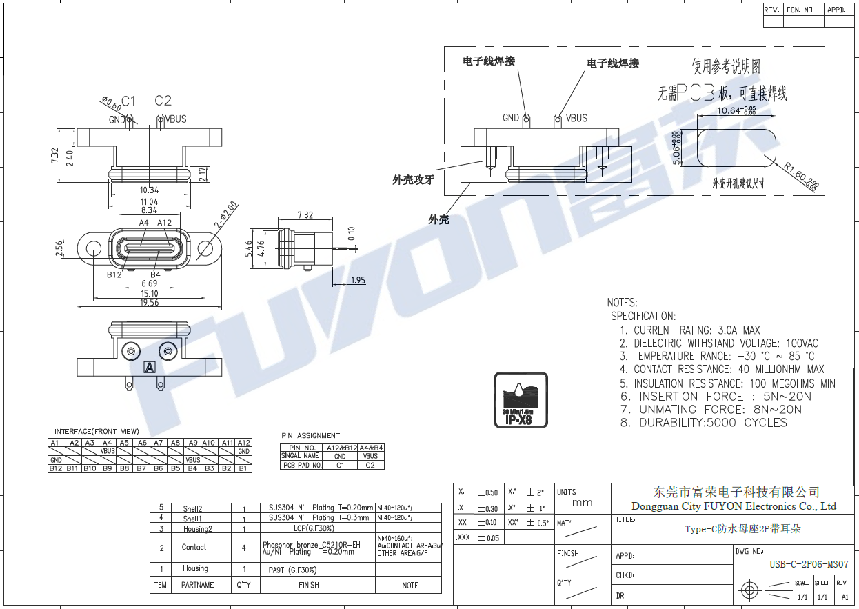 USB-C-2P06-M307