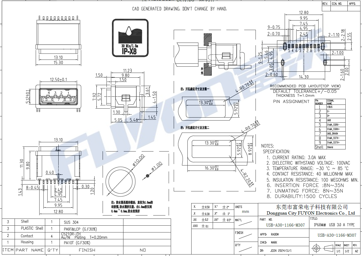 USB-A20-1167-M307